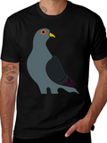 Pigeon Graphic T-Shirt - Cool Bird Design