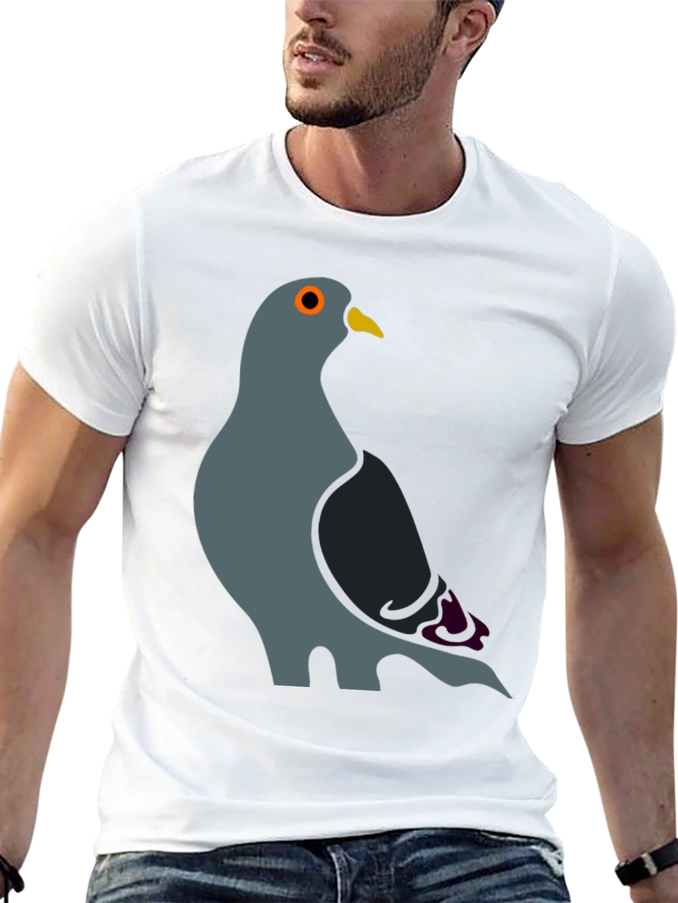 Pigeon Graphic T-Shirt - Cool Bird Design