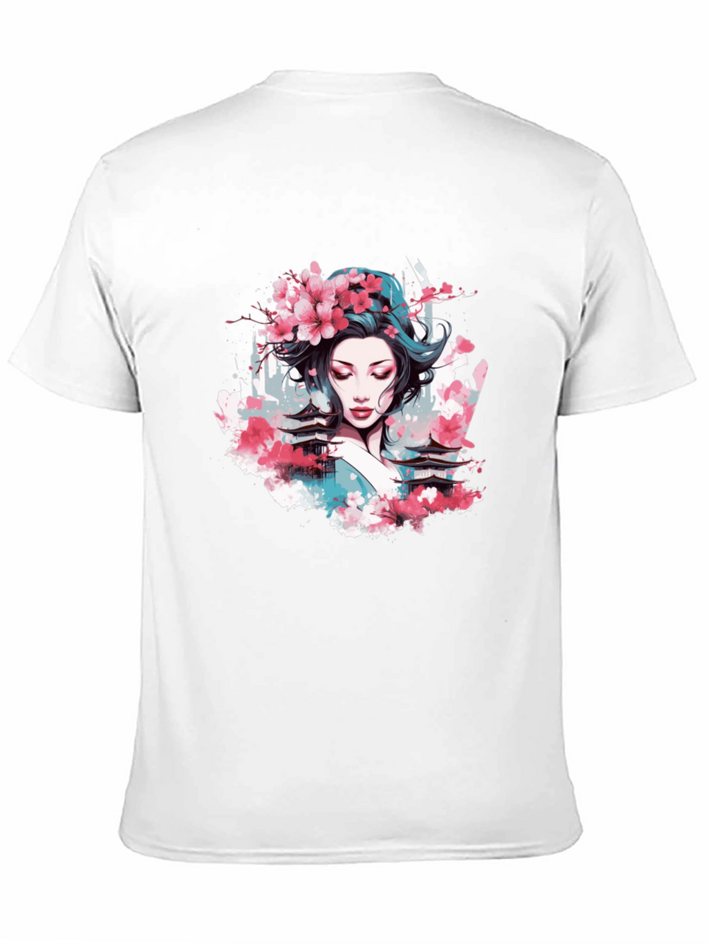 Geisha Blossom Black T-Shirt