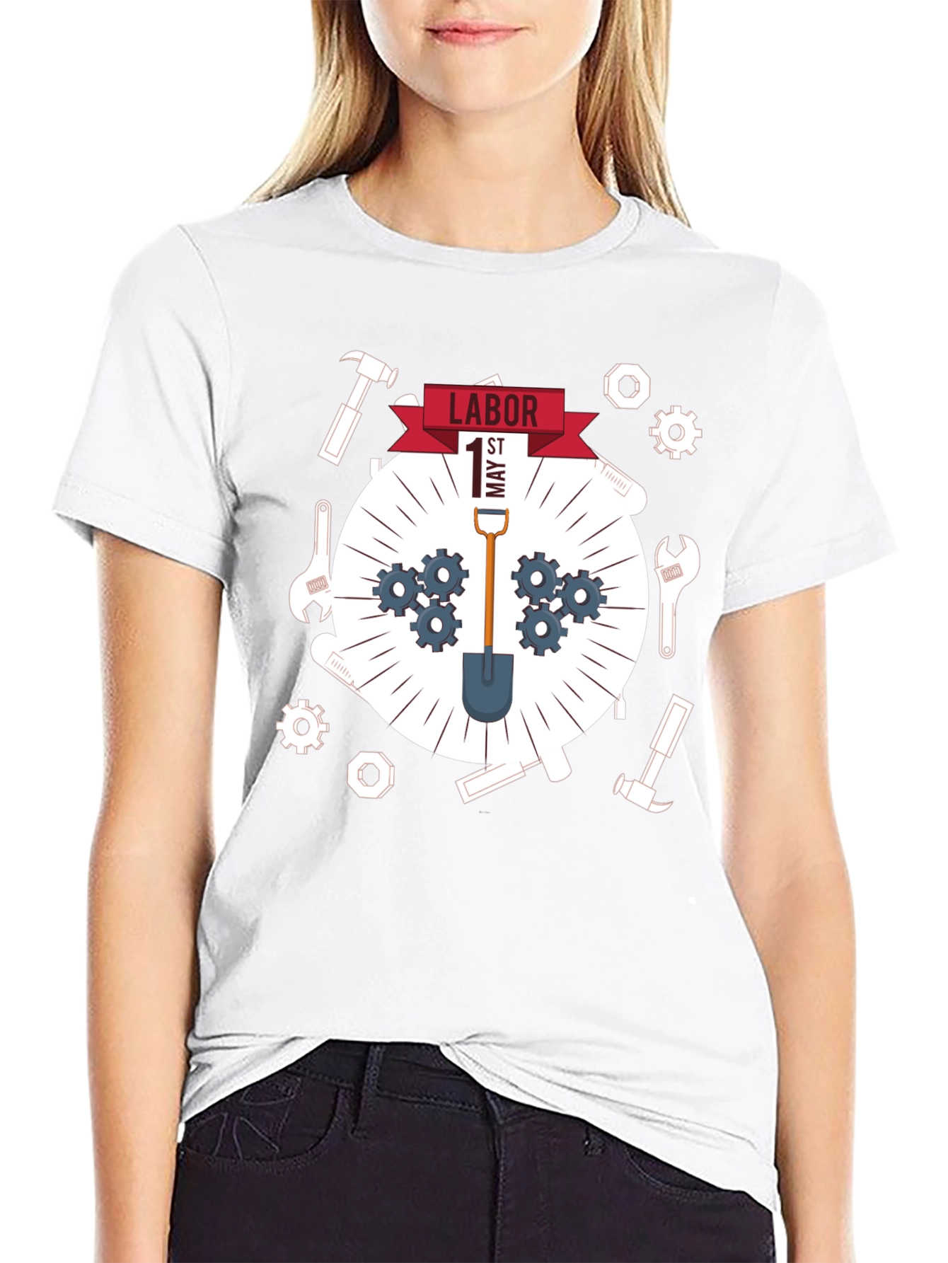 Labor Day Graphic Tee - Black Cotton Comfort