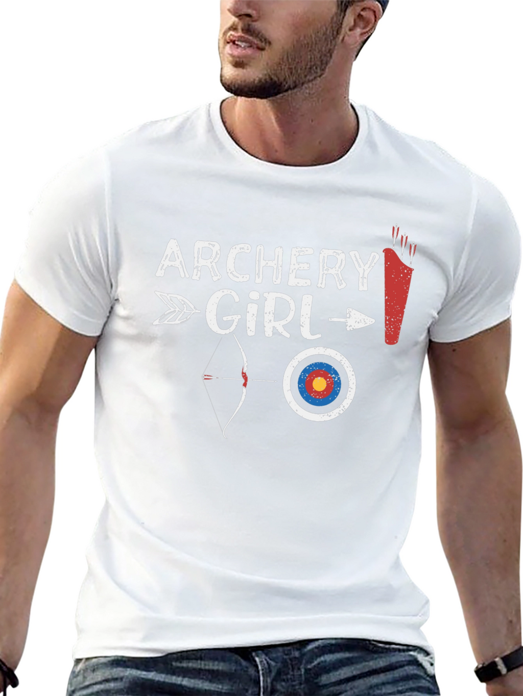 Archery Girl Black Graphic Tee