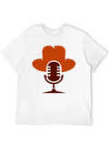 Podcast Cowboy Graphic T-Shirt - Black
