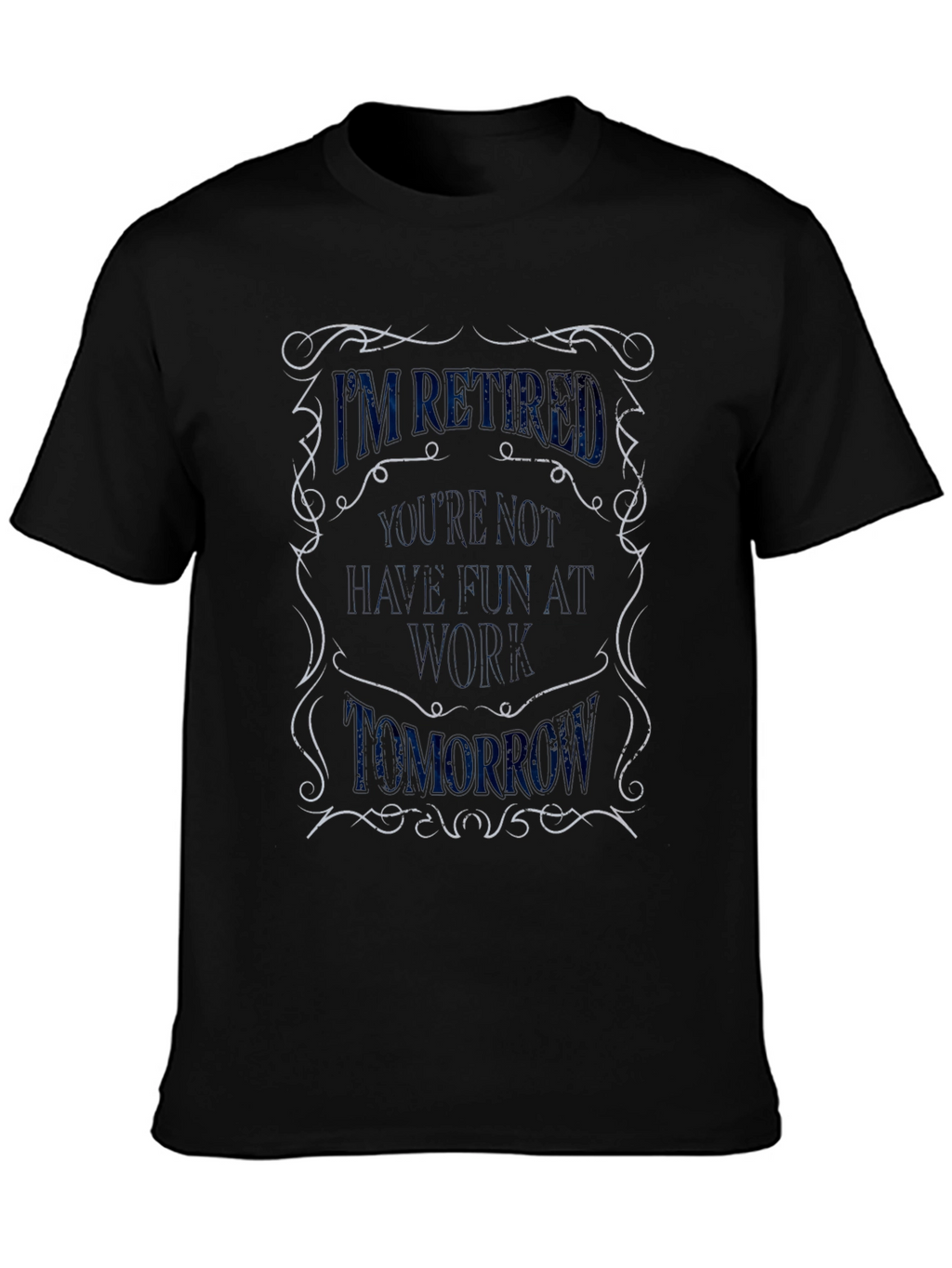 Retired Funny Graphic T-Shirt - Black
