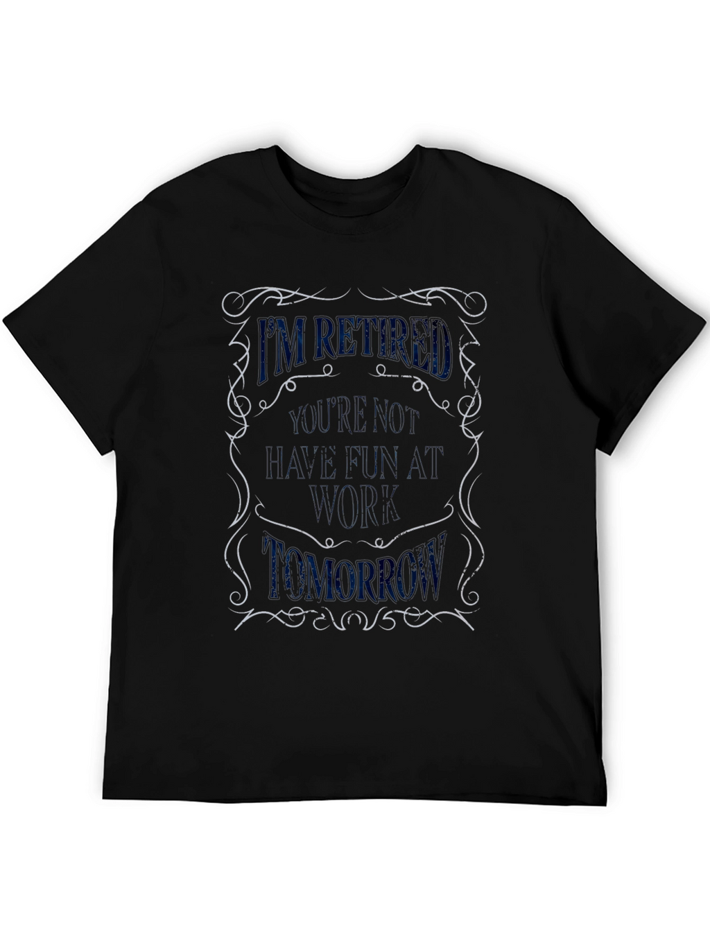 Retired Funny Graphic T-Shirt - Black