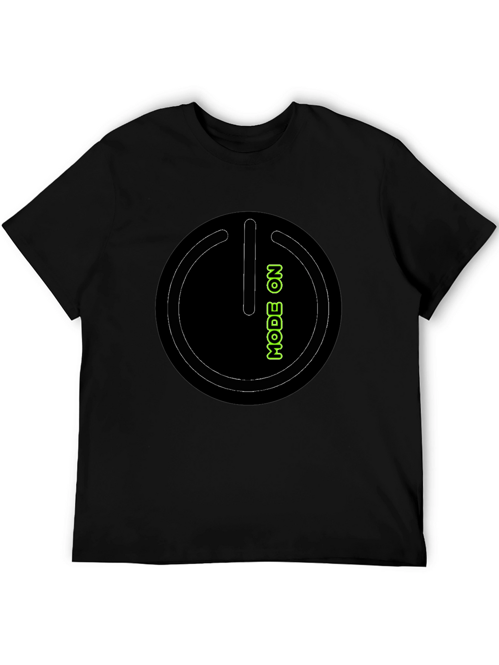 Mode On Black Graphic Tee