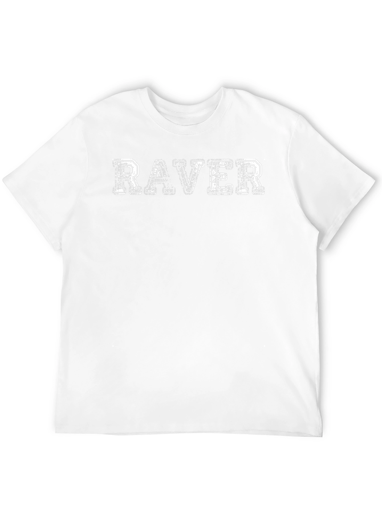Distressed RAVER Graphic Black T-Shirt