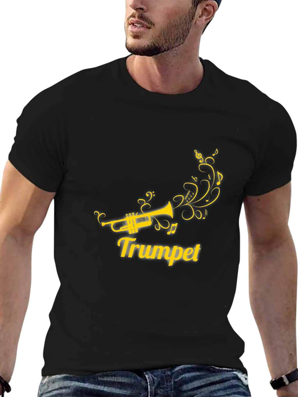 Trumpet Music Tee - Stylish Musician T-Shirt