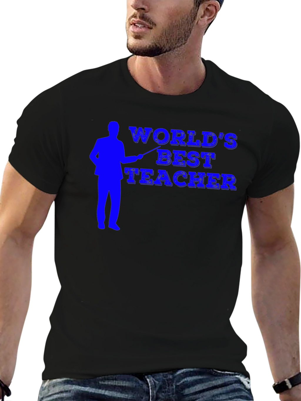 Worlds Best Teacher Black Graphic Tee