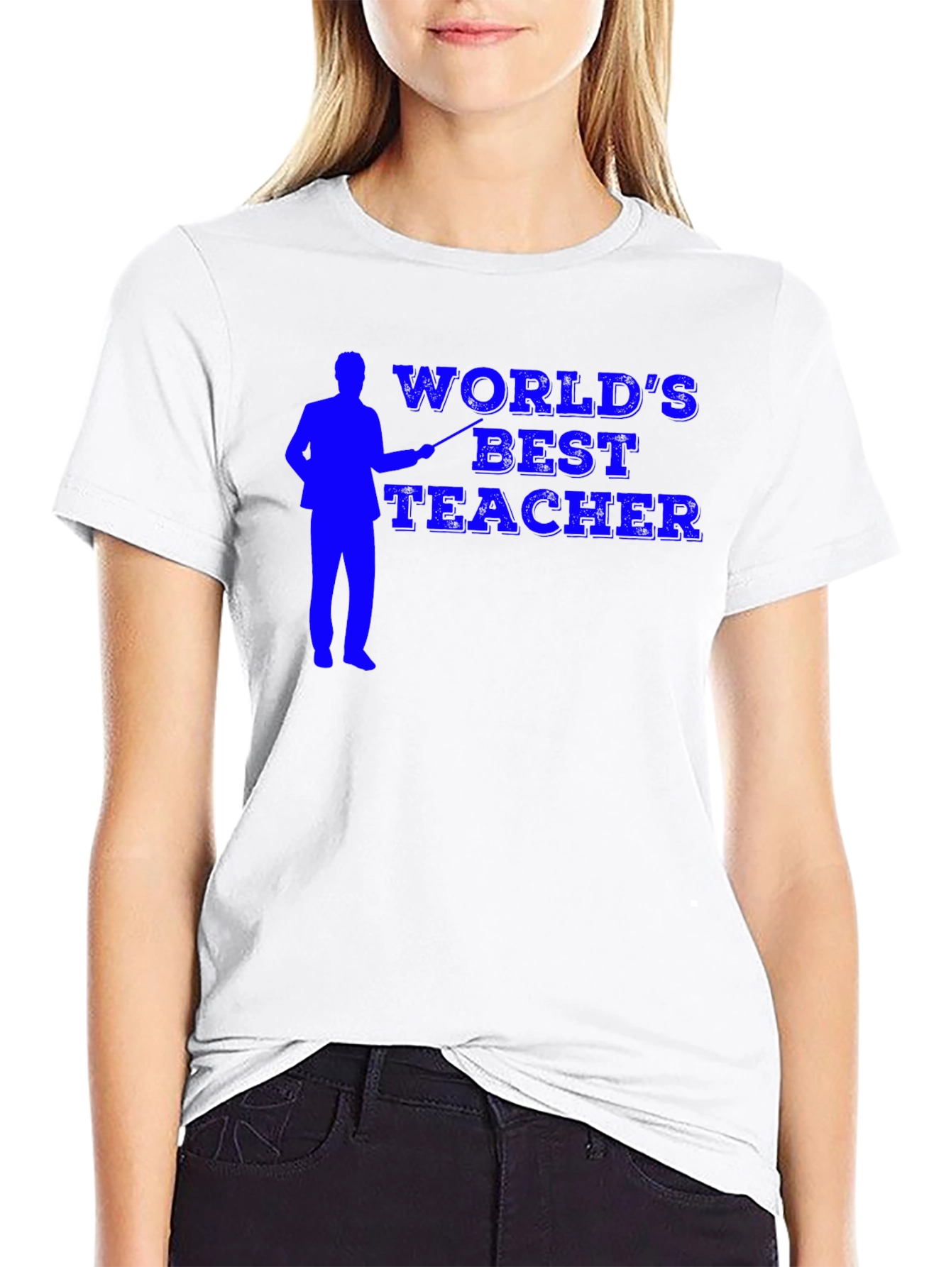 Worlds Best Teacher Black Graphic Tee