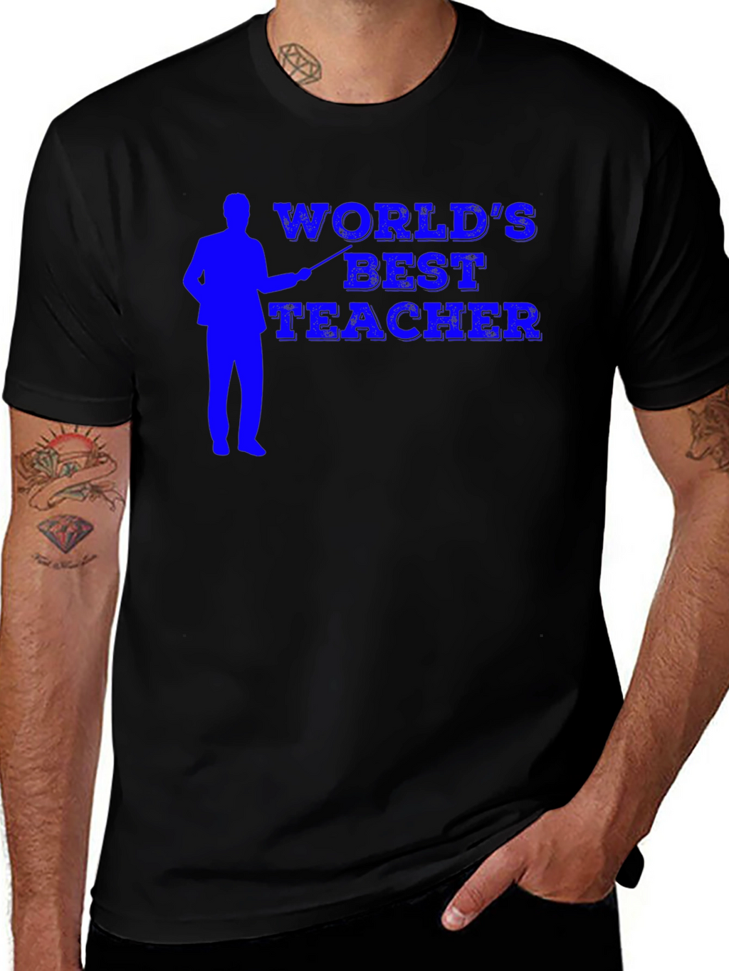 Worlds Best Teacher Black Graphic Tee