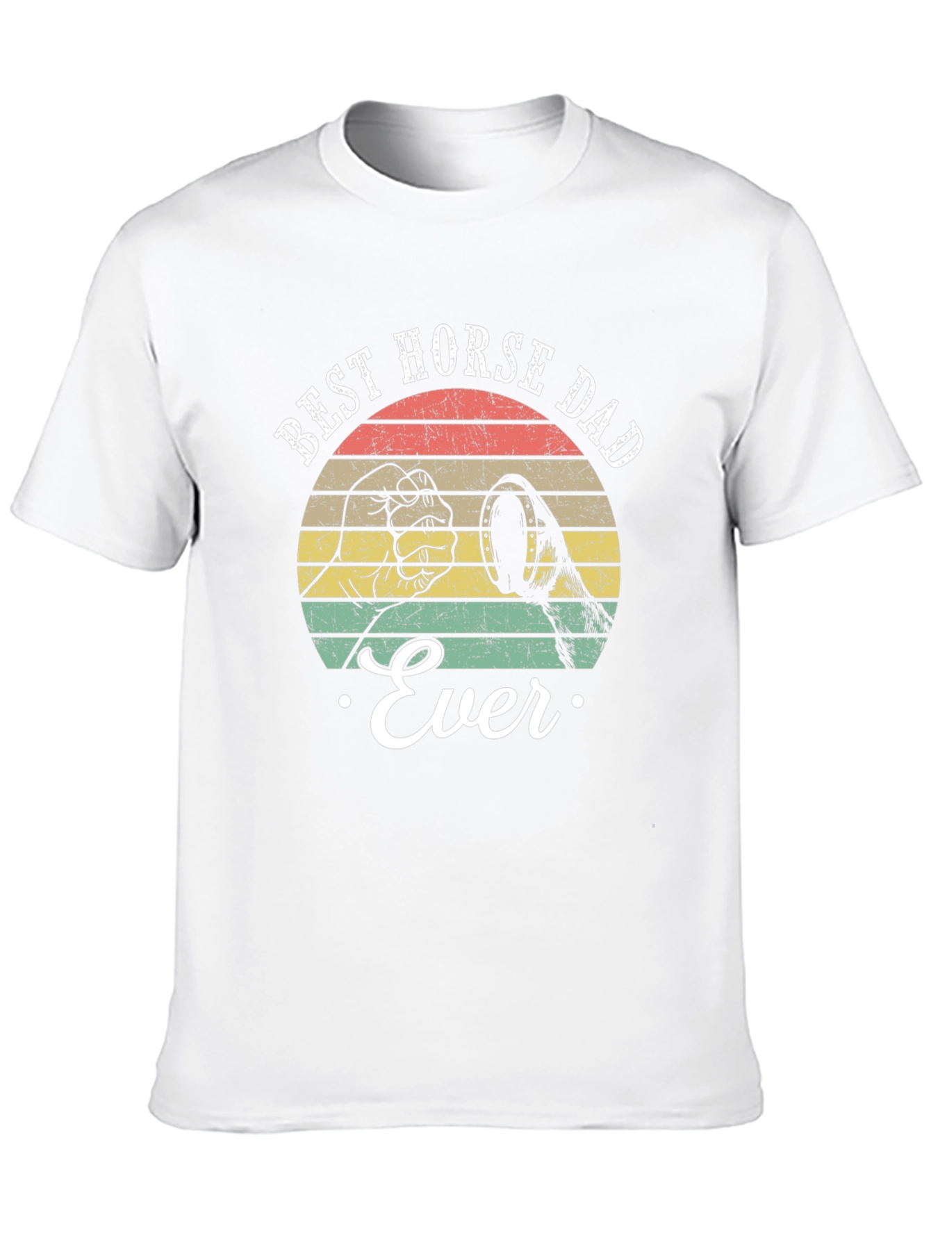 Best Horse Dad Ever T-Shirt Retro Style