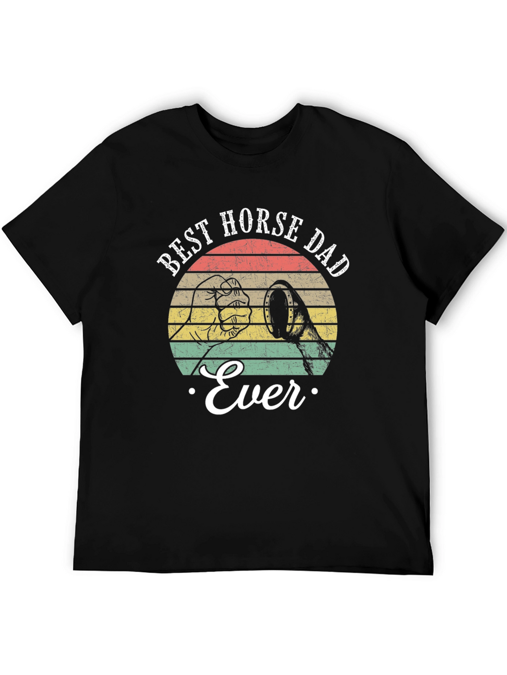Best Horse Dad Ever T-Shirt Retro Style