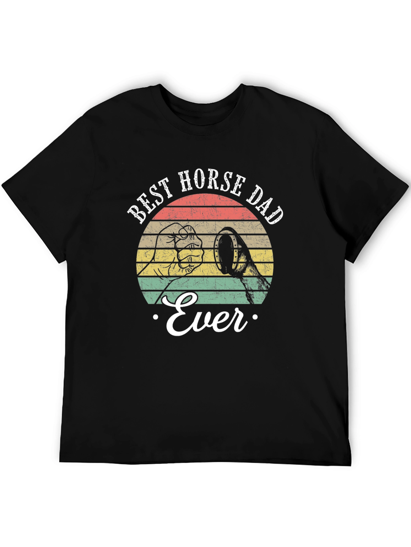 Best Horse Dad Ever T-Shirt Retro Style