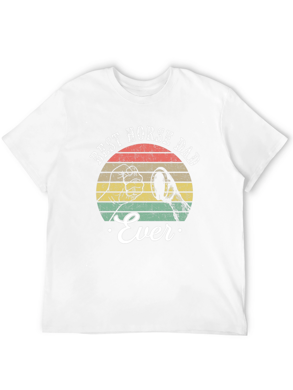 Best Horse Dad Ever T-Shirt Retro Style
