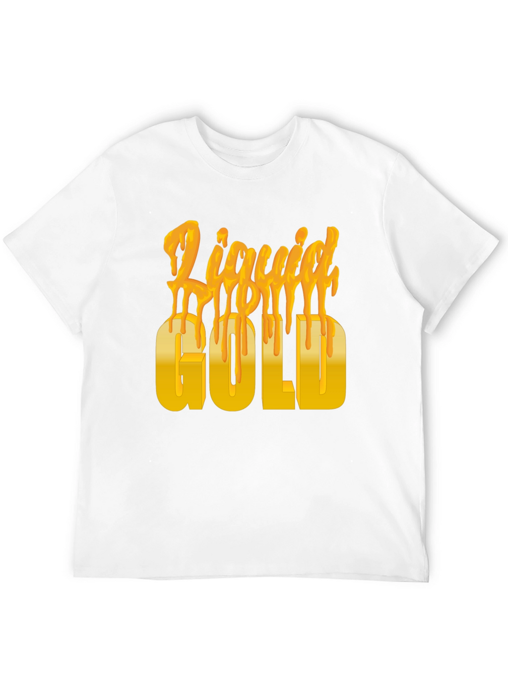 Liquid Gold Graphic T-Shirt - Trendy Statement Tee