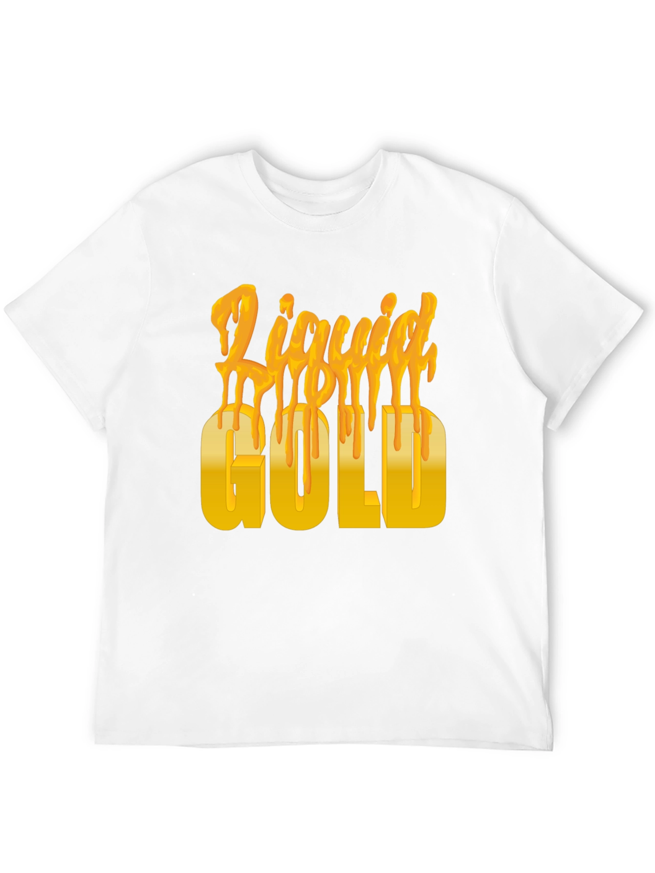 Liquid Gold Graphic T-Shirt - Trendy Statement Tee