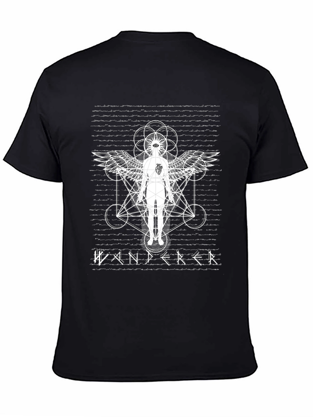 Wanderer Graphic Tee - Spiritual Geometric Design