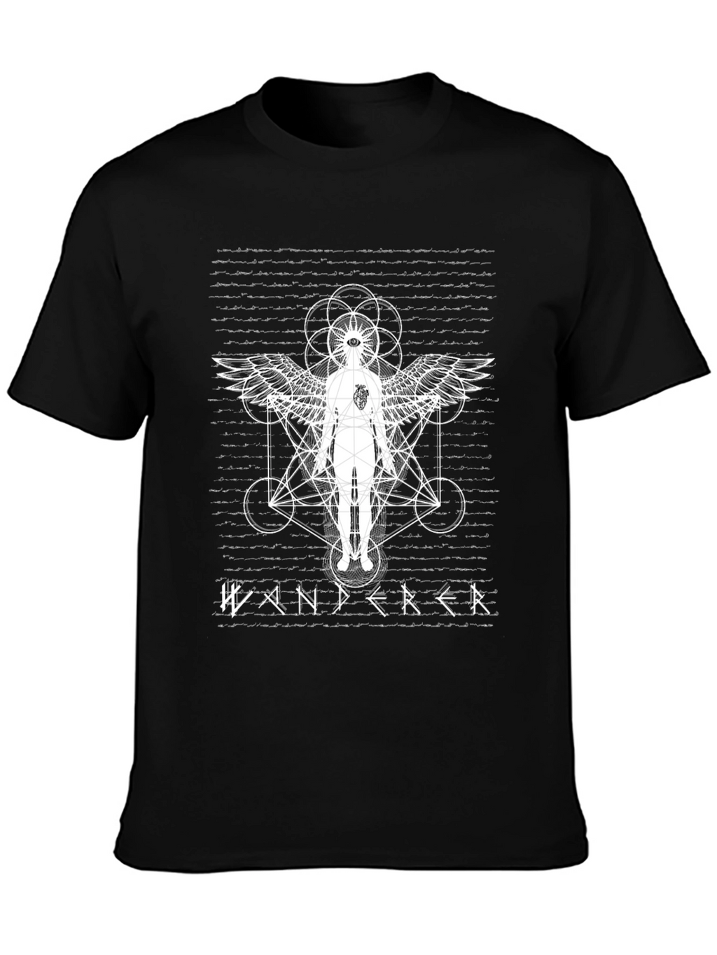 Wanderer Graphic Tee - Spiritual Geometric Design