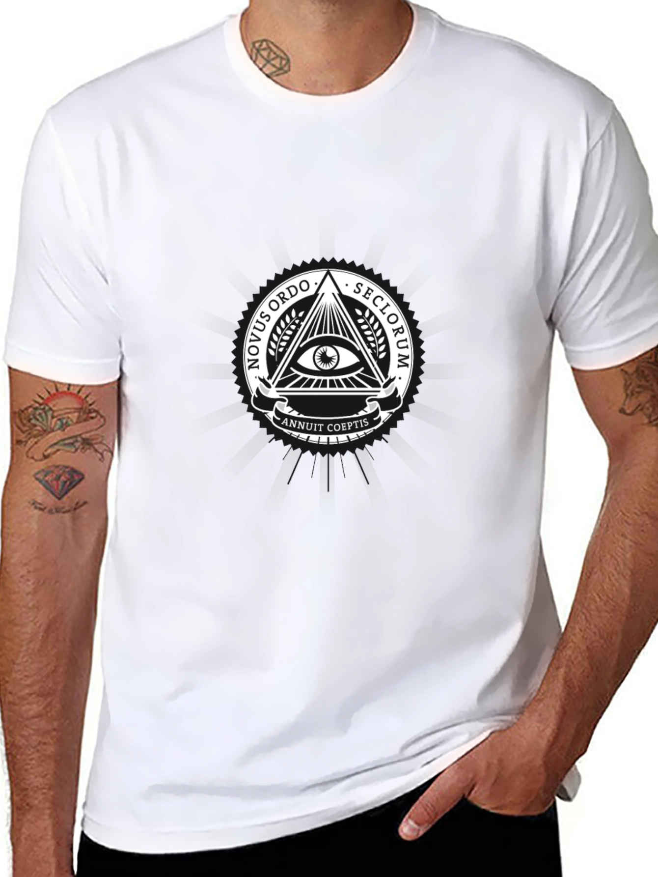 Illuminati Symbol T-Shirt - All Seeing Eye Conspiracy Tee