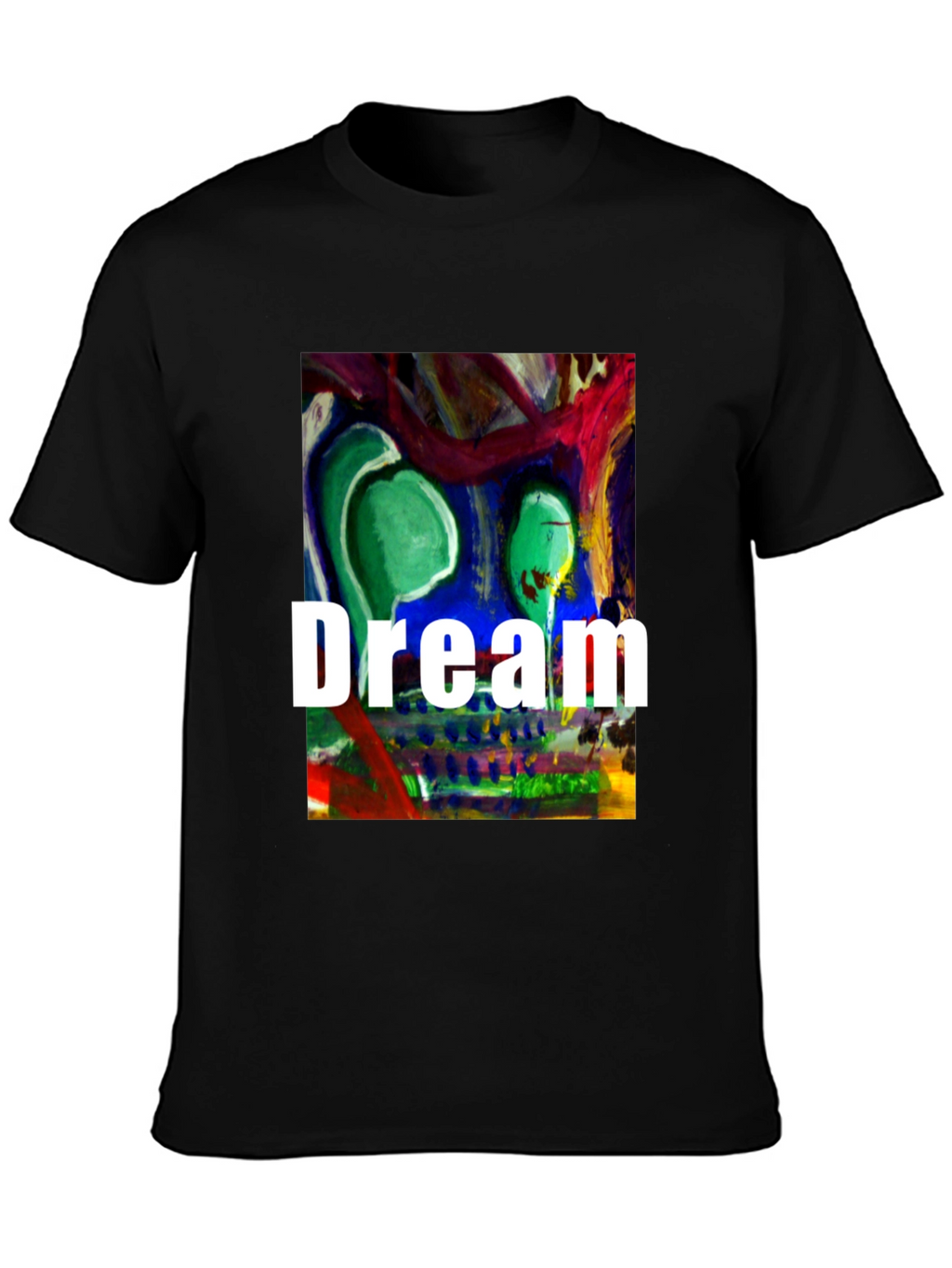 Abstract Dream Graphic Tee - Unisex Black T-Shirt