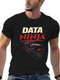 Data Ninja Graphic T-Shirt - Black Cotton Tee