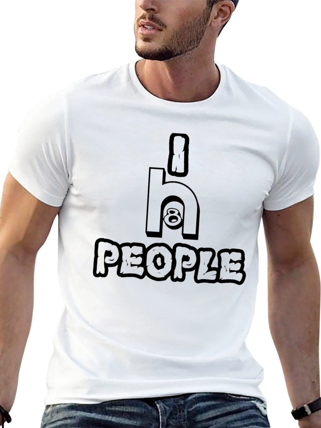 i8 H People Graphic T-Shirt