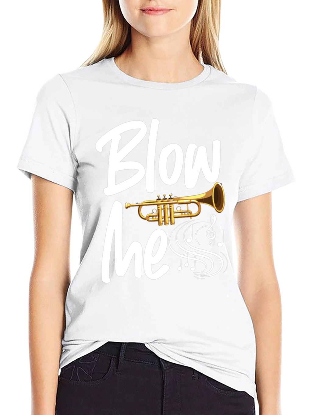 Blow Me Trumpet T-Shirt - Musician Humor Tee