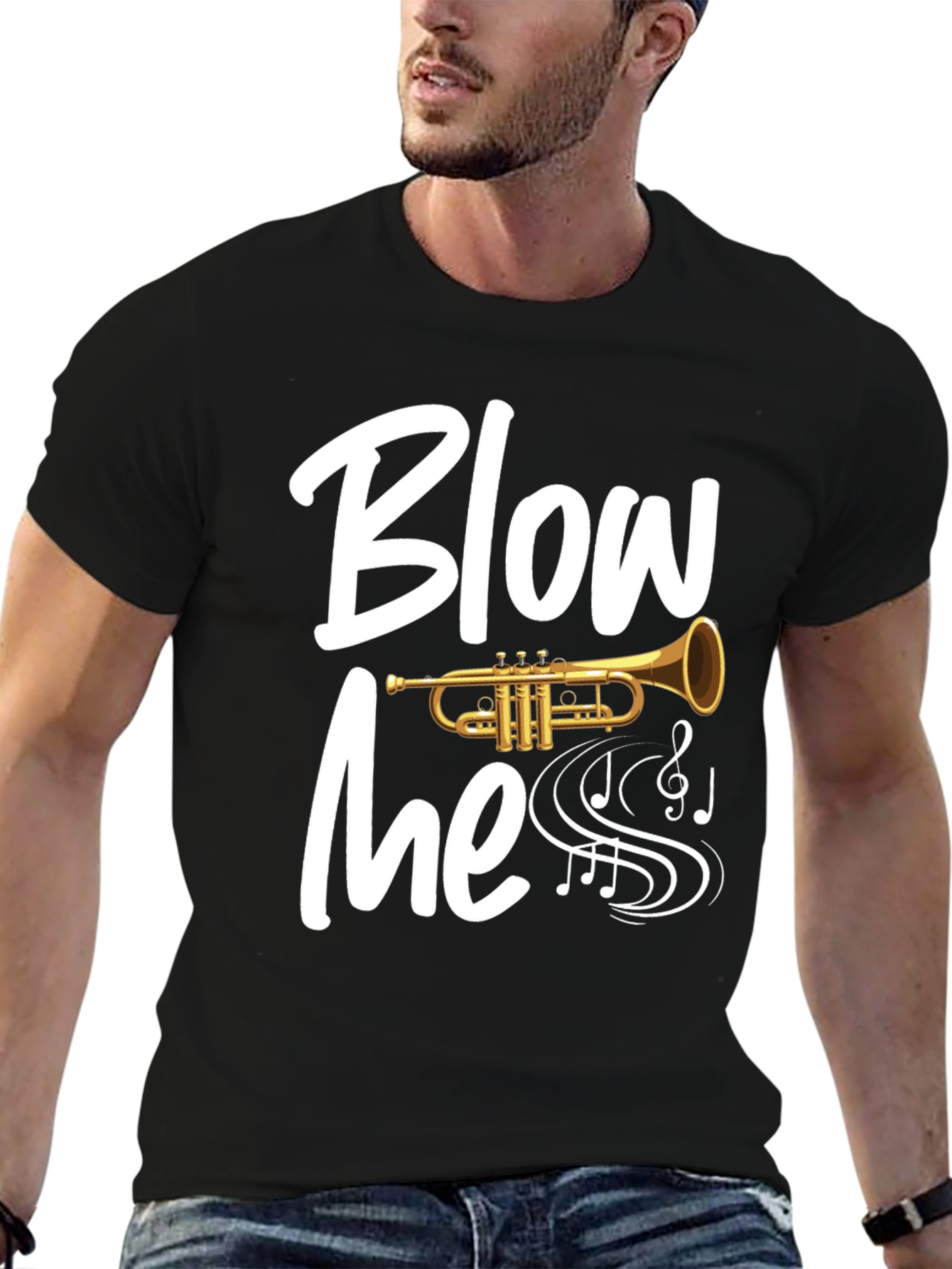 Blow Me Trumpet T-Shirt - Musician Humor Tee