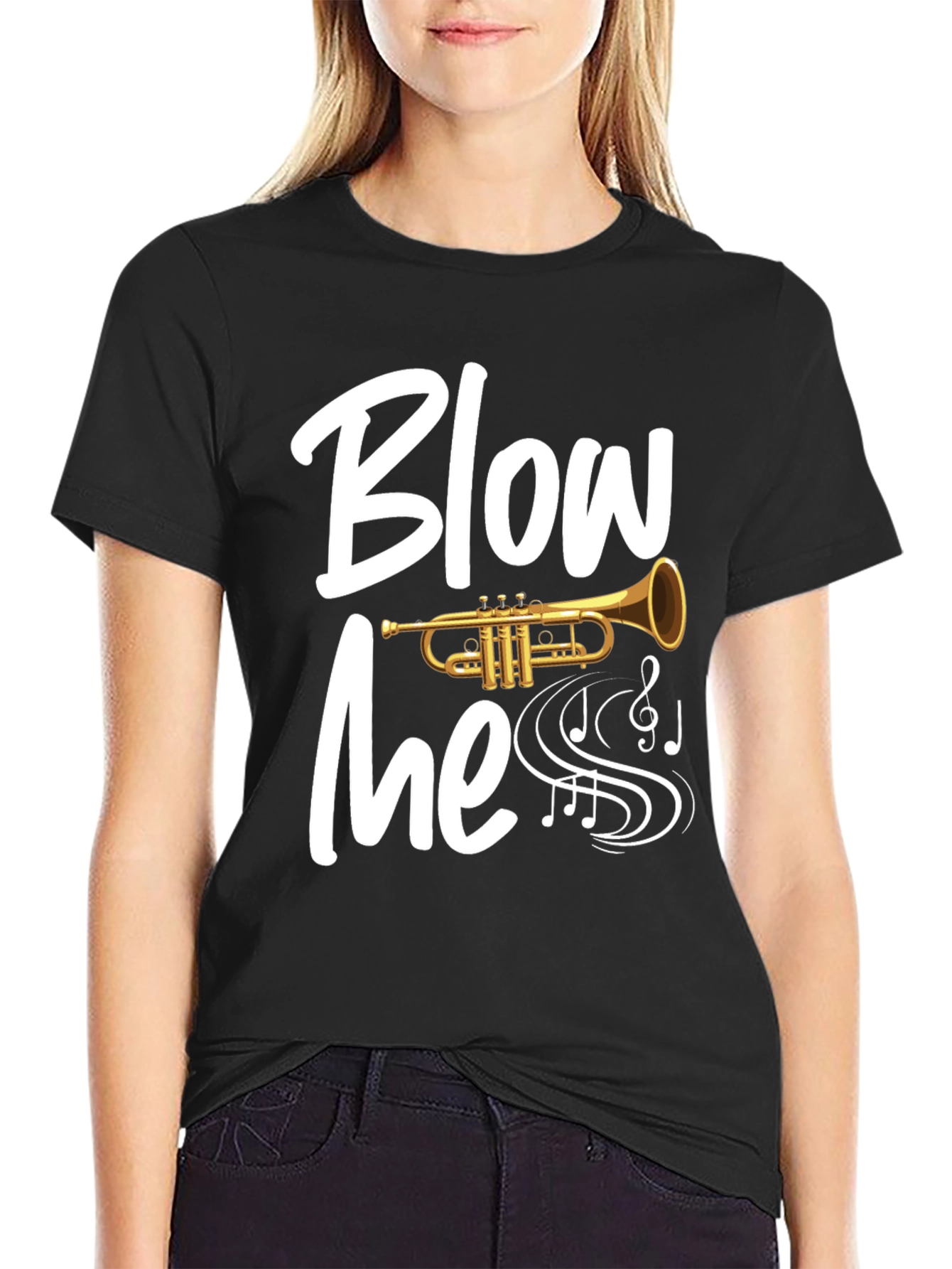 Blow Me Trumpet T-Shirt - Musician Humor Tee