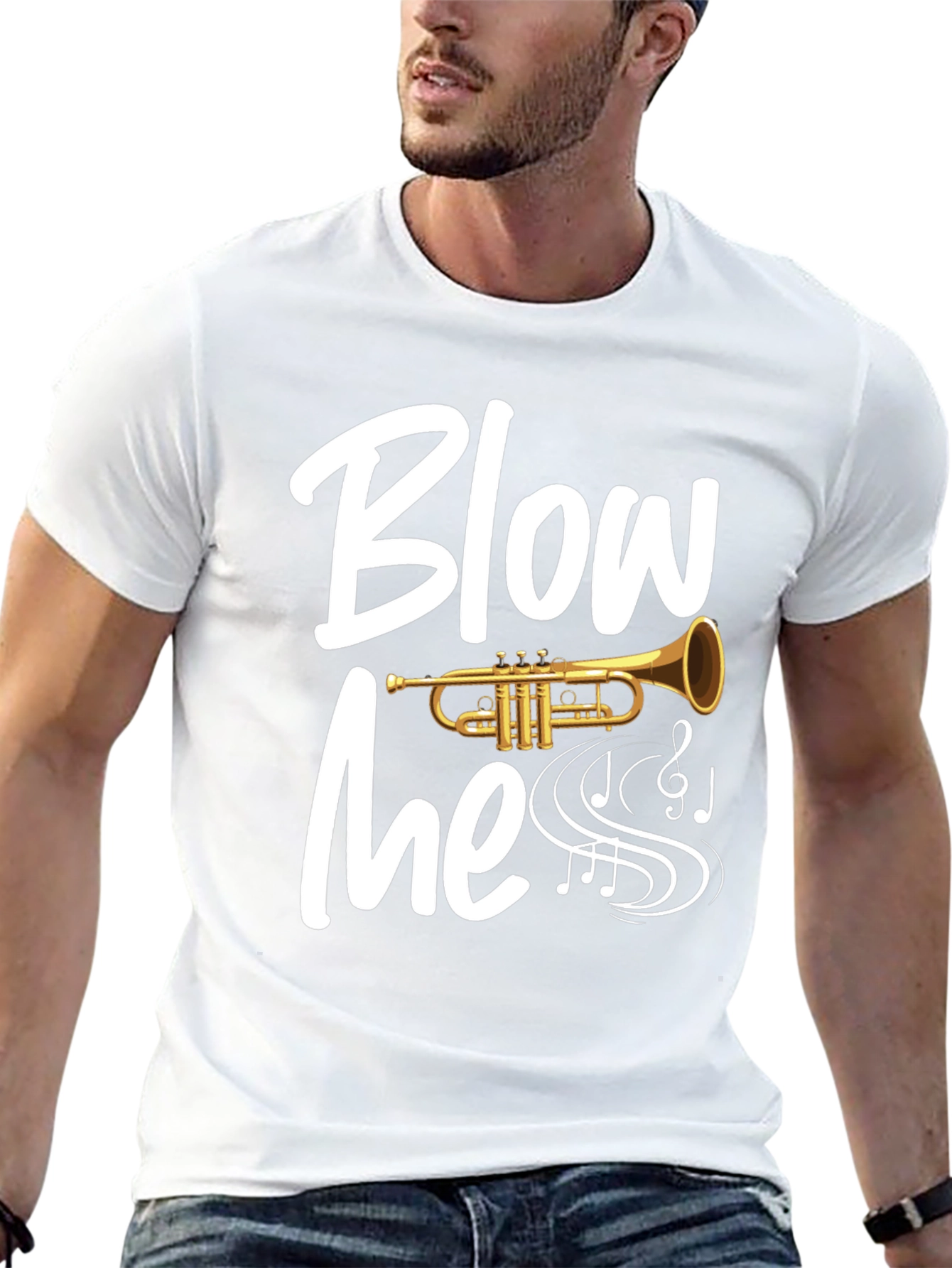 Blow Me Trumpet T-Shirt - Musician Humor Tee
