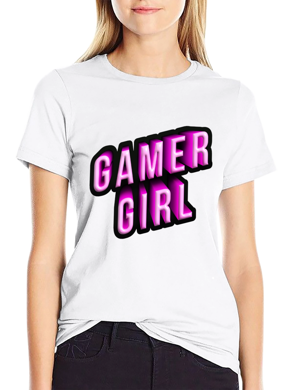 Gamer Girl Black T-Shirt - Novelty Graphic Tee