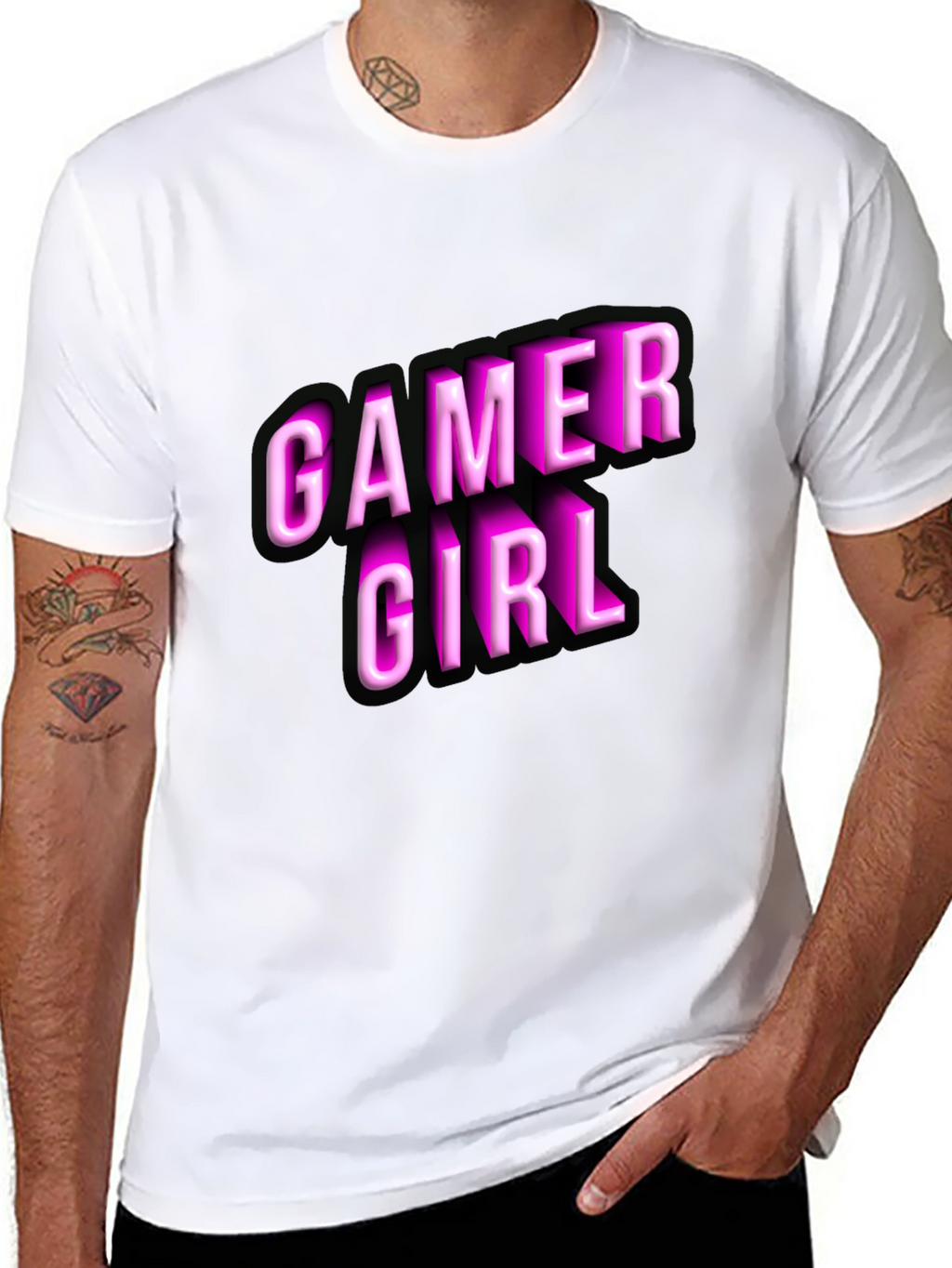 Gamer Girl Black T-Shirt - Novelty Graphic Tee