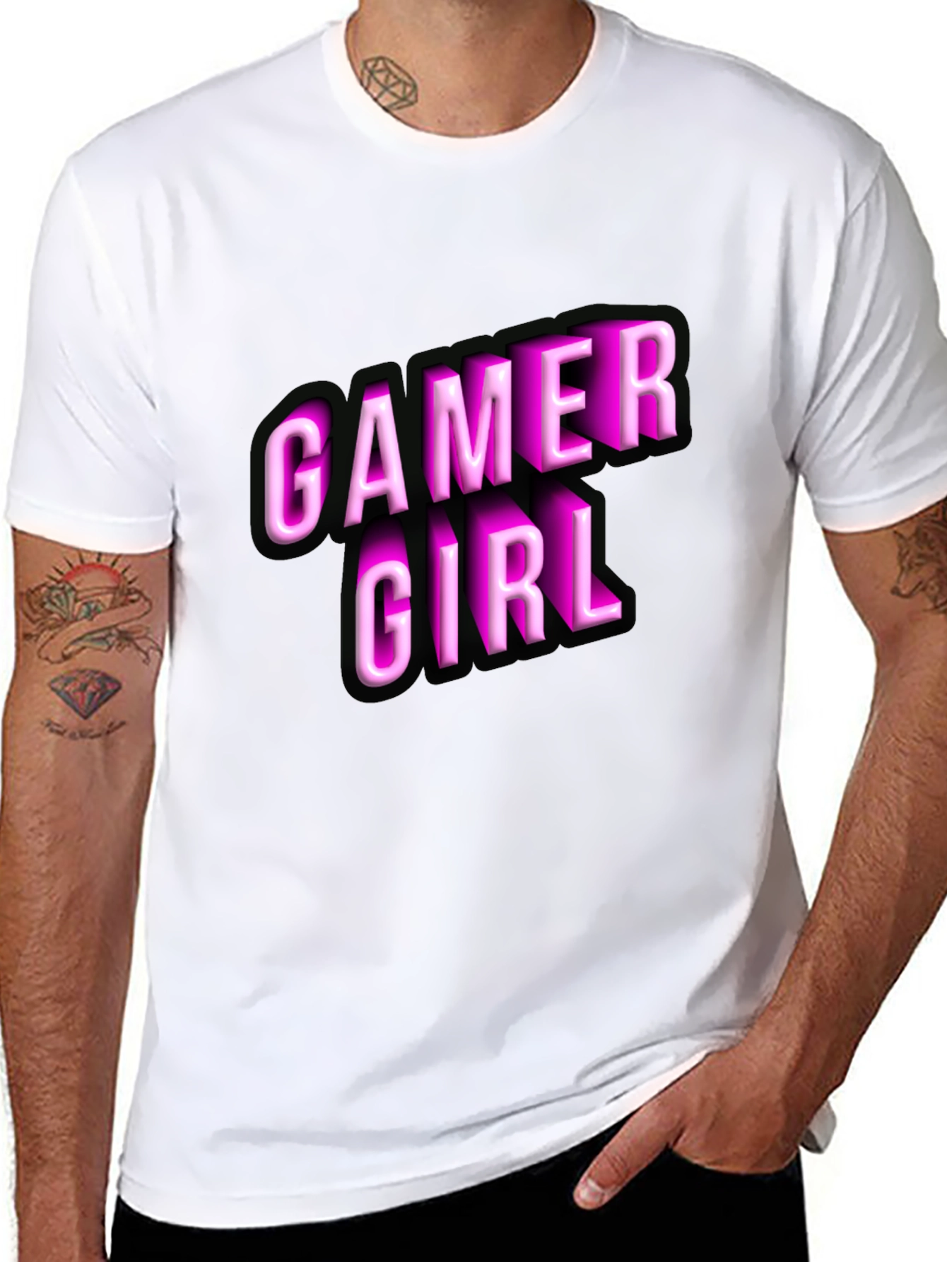 Gamer Girl Black T-Shirt - Novelty Graphic Tee