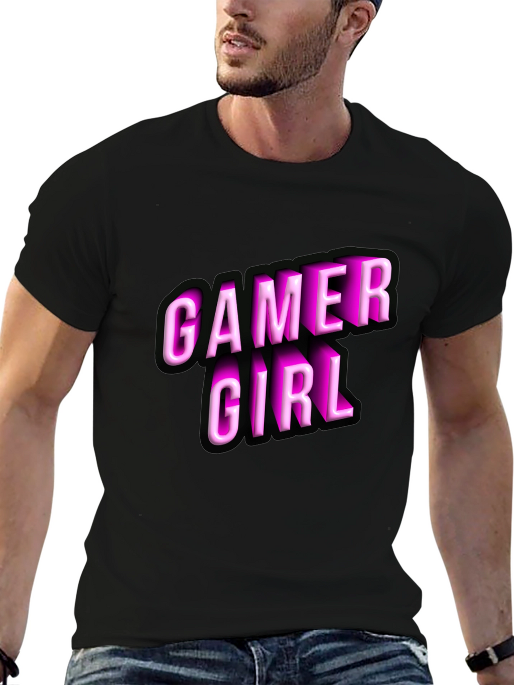 Gamer Girl Black T-Shirt - Novelty Graphic Tee
