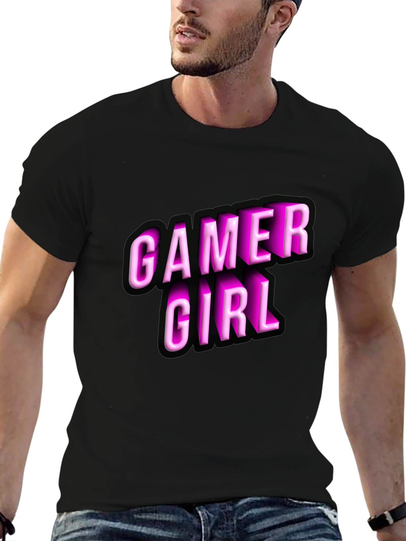 Gamer Girl Black T-Shirt - Novelty Graphic Tee