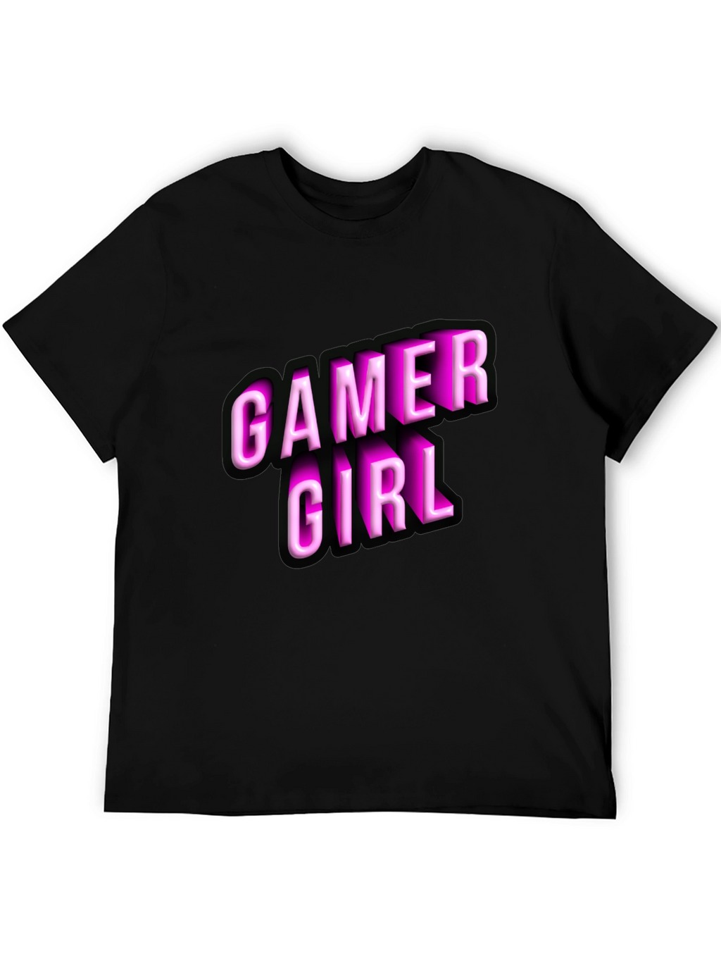 Gamer Girl Black T-Shirt - Novelty Graphic Tee
