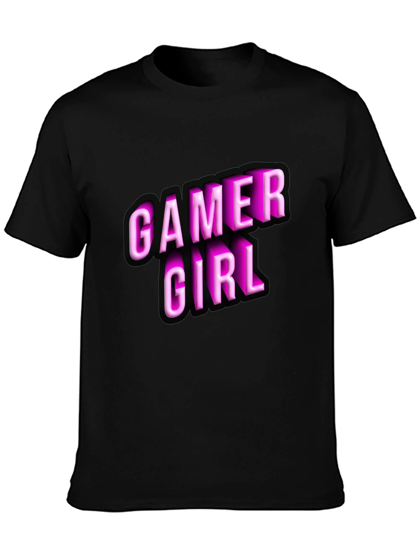 Gamer Girl Black T-Shirt - Novelty Graphic Tee