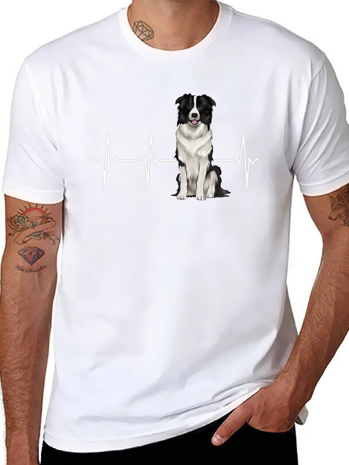 Border Collie Heartbeat T-Shirt