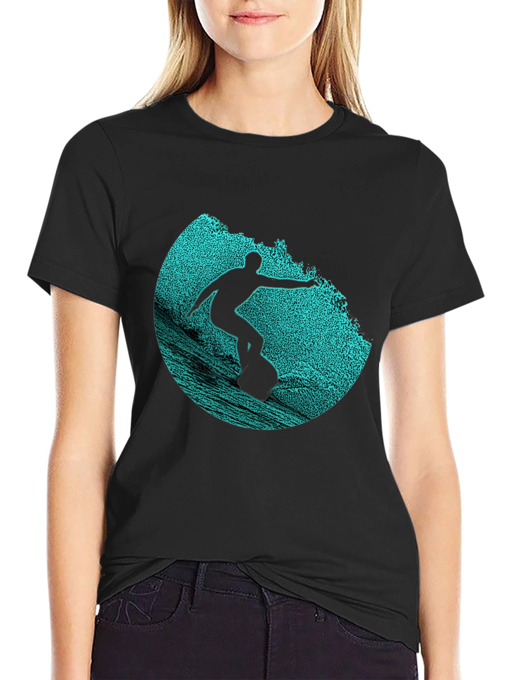 Surfer Graphic Print Crew Neck T-Shirt