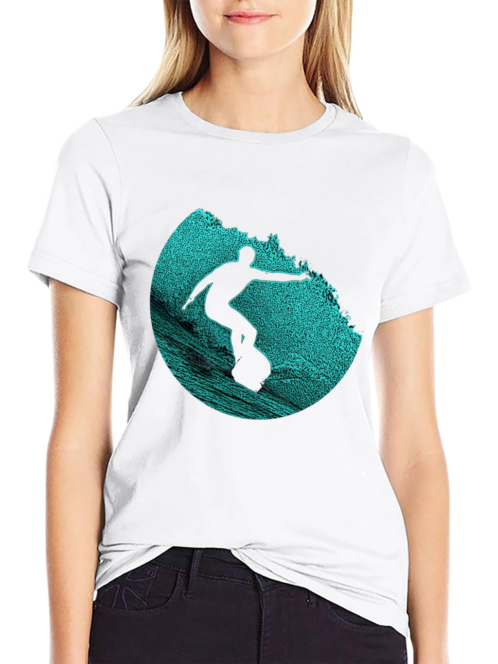 Surfer Graphic Print Crew Neck T-Shirt