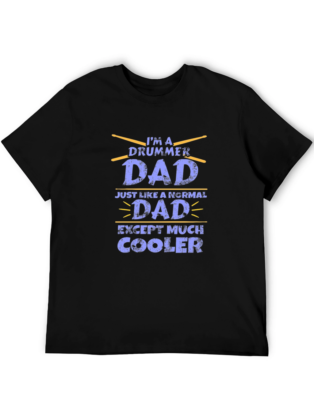 Drummer Dad Graphic T-Shirt - Black