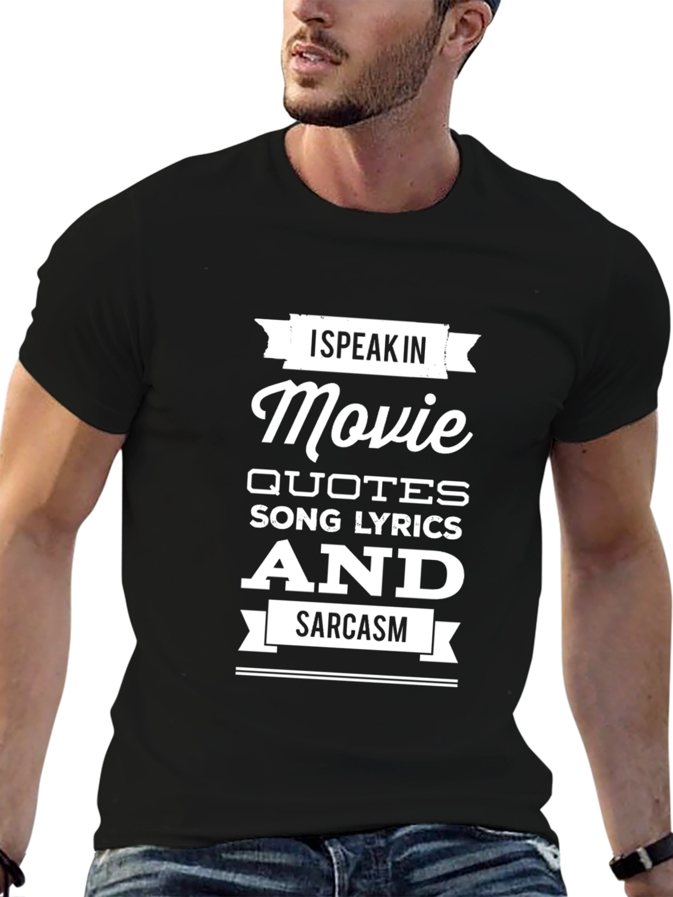 Movie Quotes & Sarcasm Black T-Shirt