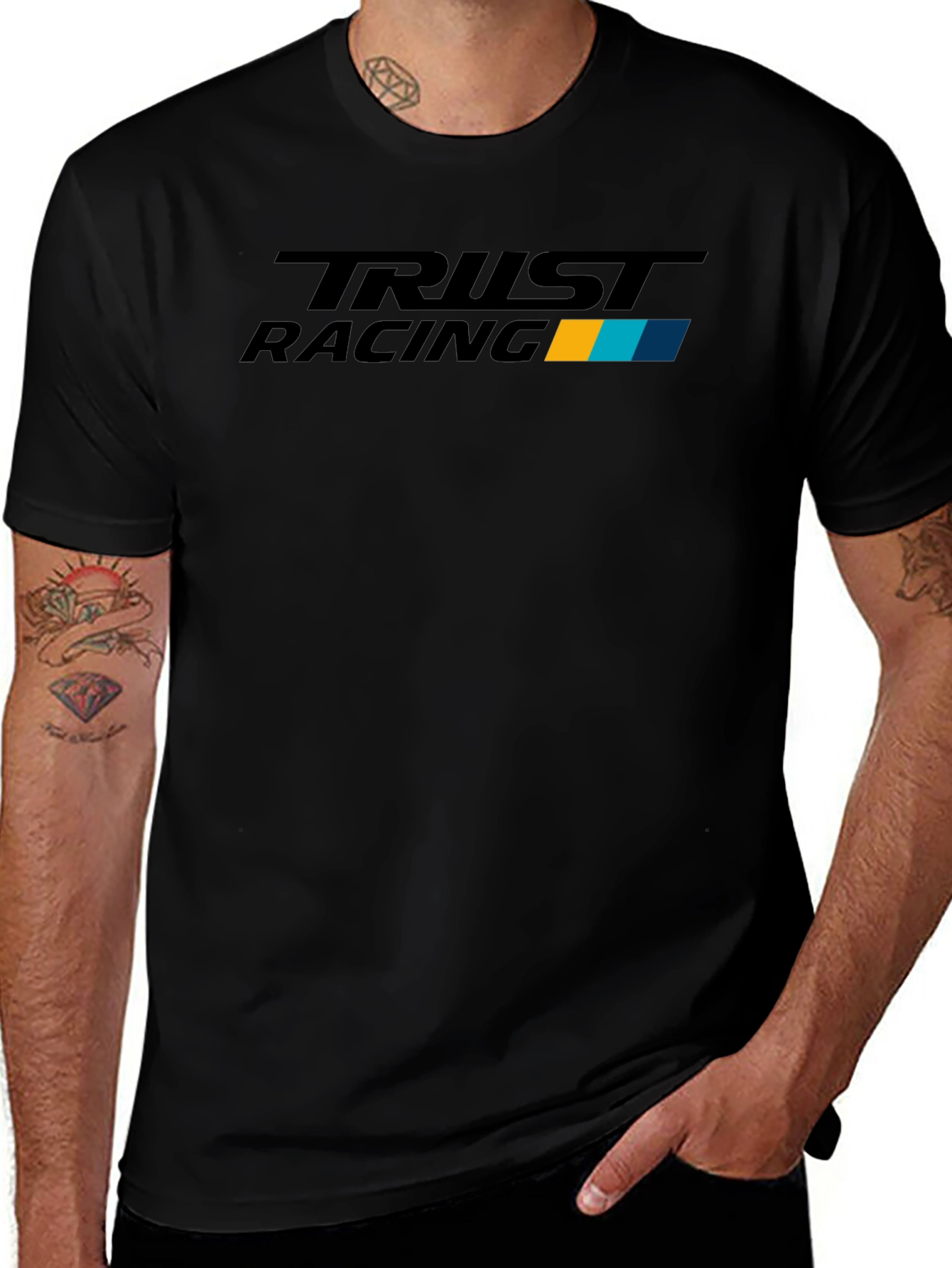 Trust Racing Black T-Shirt for Men
