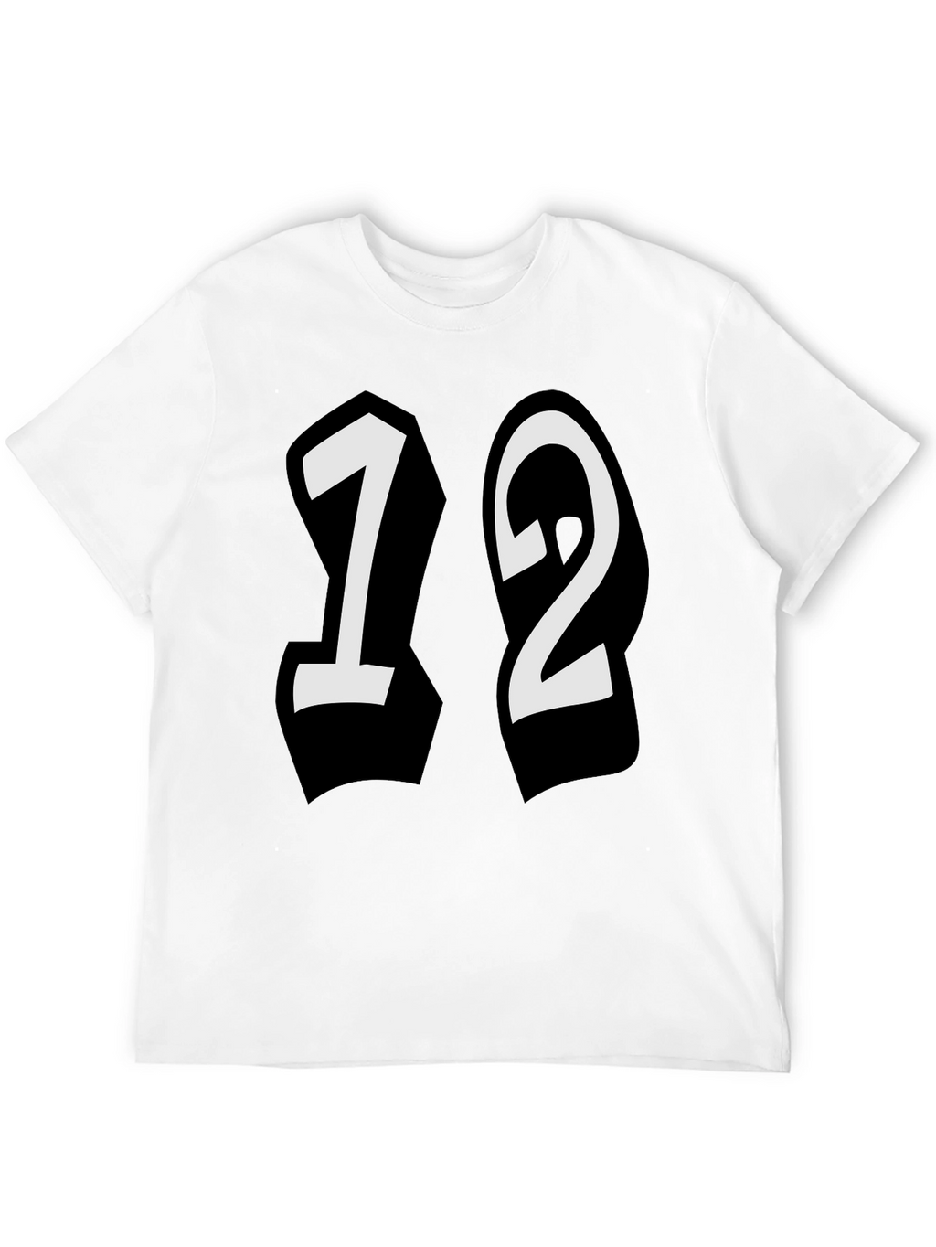 Bold 12 Graphic Tee - Stylish Black Cotton Shirt