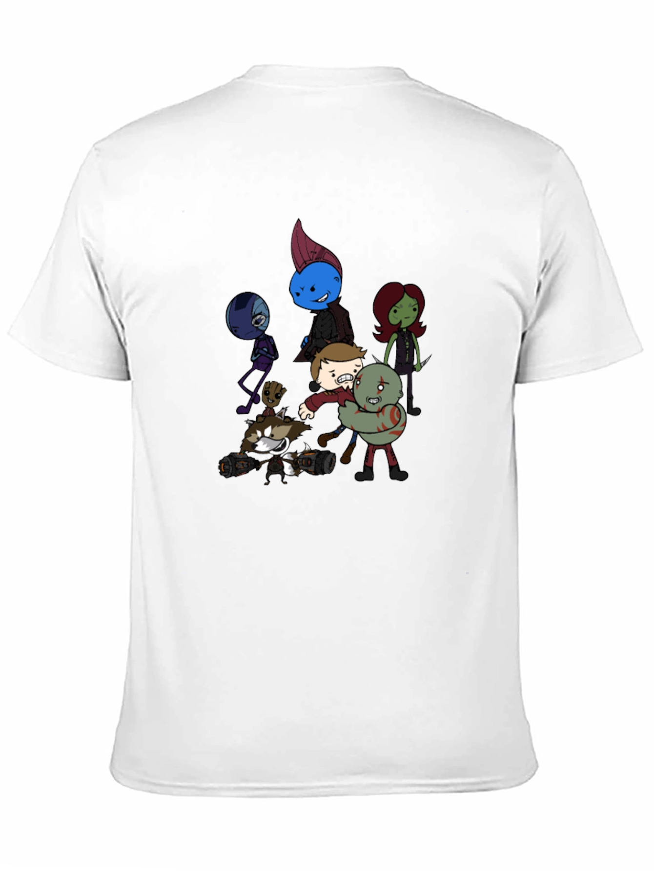 Cartoon Guardians Black T-Shirt