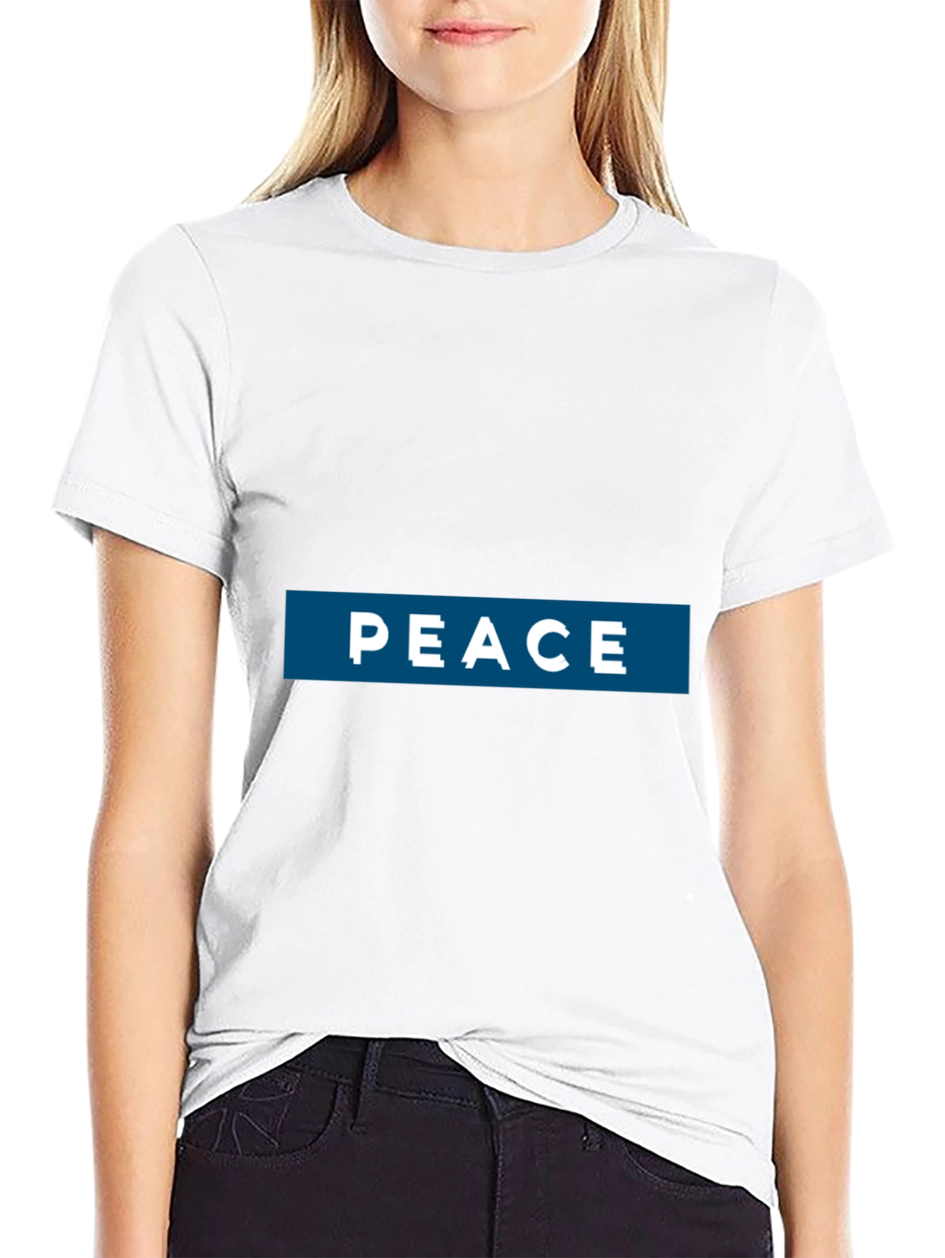 Peace Graphic Print T-Shirt - Casual Style