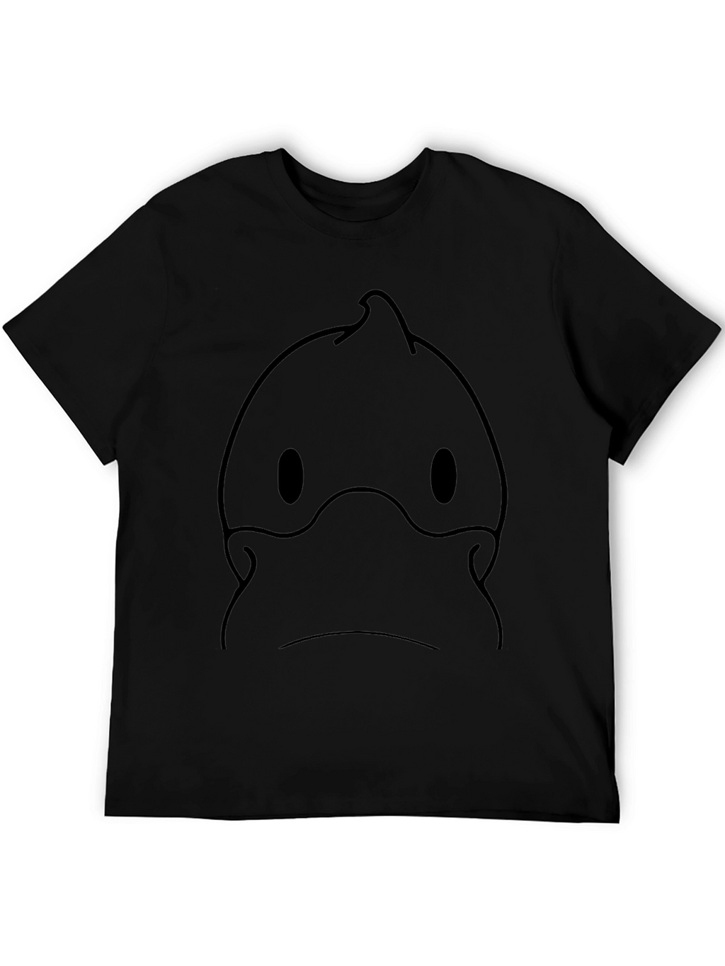 Black T-Shirt with Cartoon Face