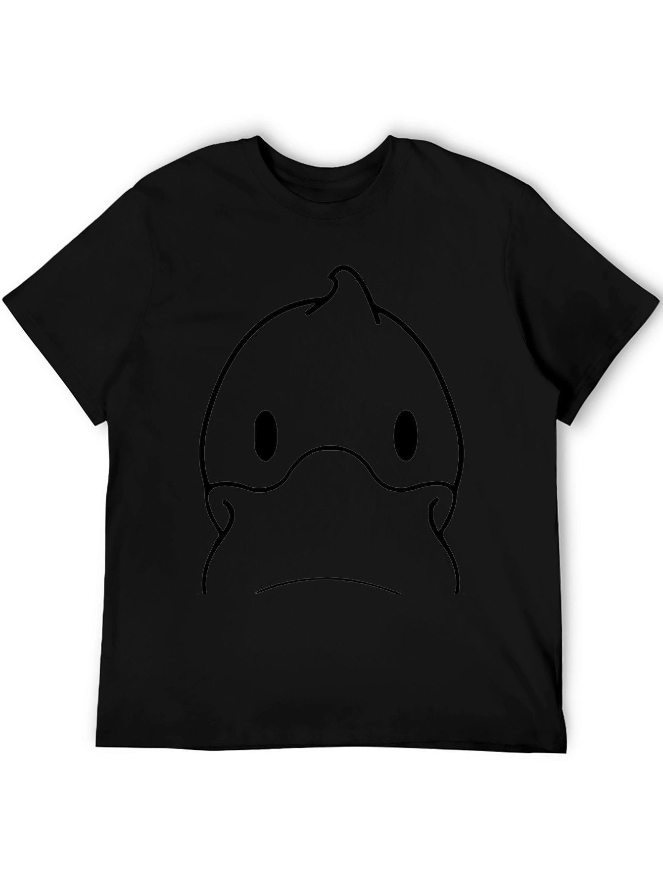 Black T-Shirt with Cartoon Face