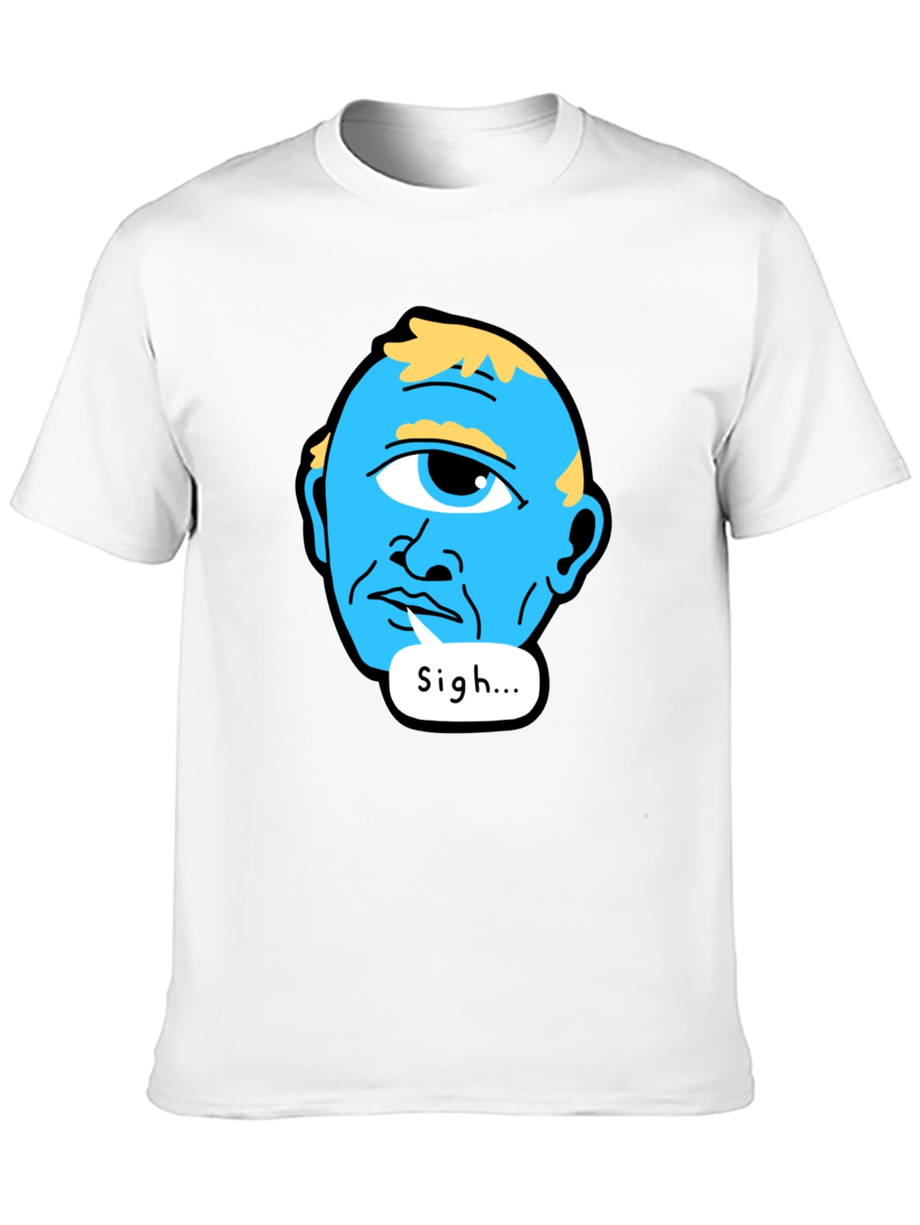 Sigh Cyclops T-Shirt - Black Cotton Tee