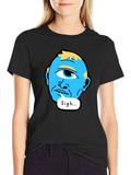 Sigh Cyclops T-Shirt - Black Cotton Tee